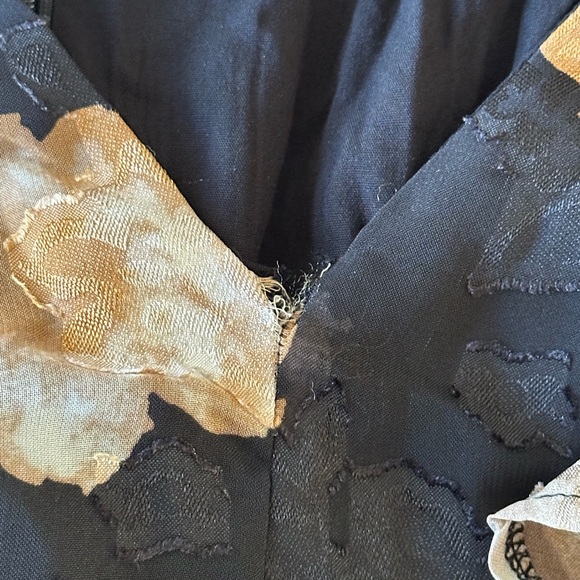 Lulus No Introductions Needed Black Burnout Floral Tiered Maxi Dress M Beautiful - Picture 7 of 9